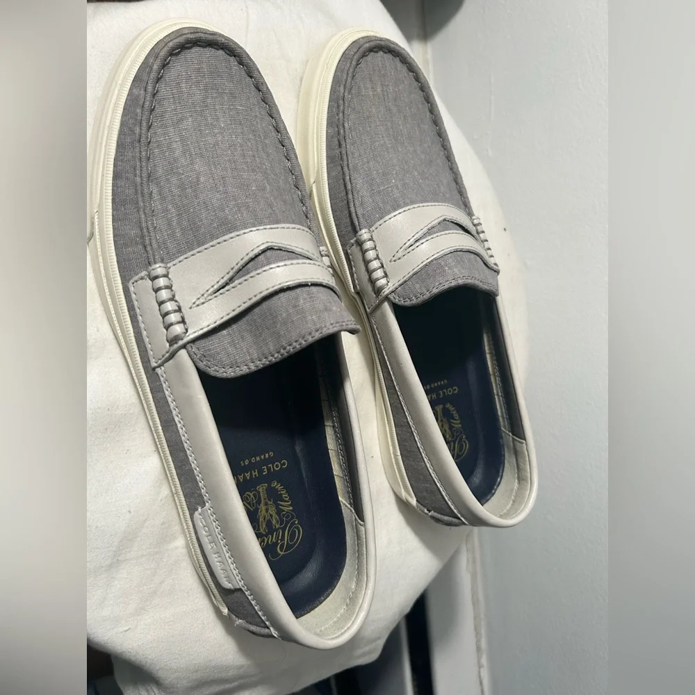 Cole Haan Gray and Cream Men's Loafers